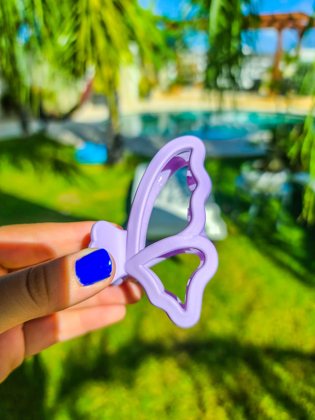 Lavender Butterfly Clip