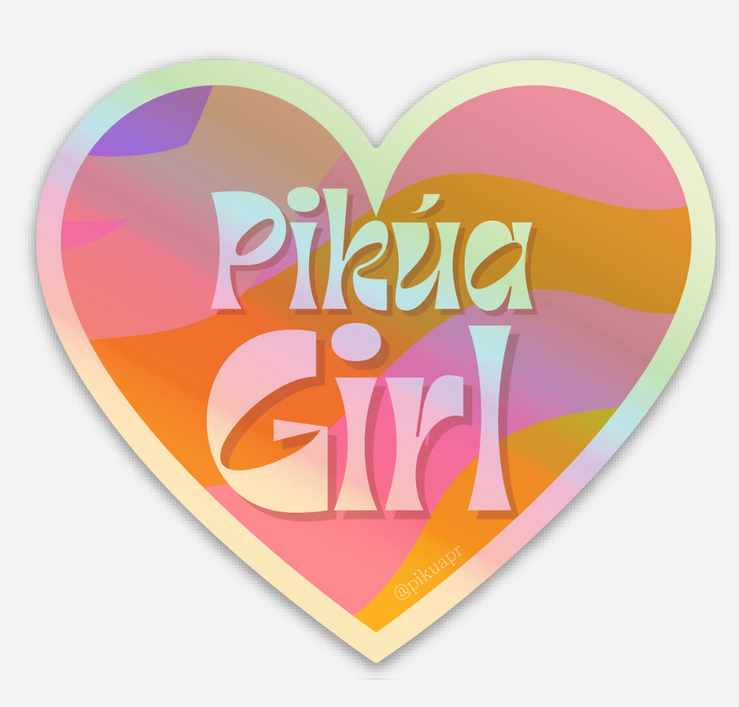 Pikúa Girl Holographic Sticker